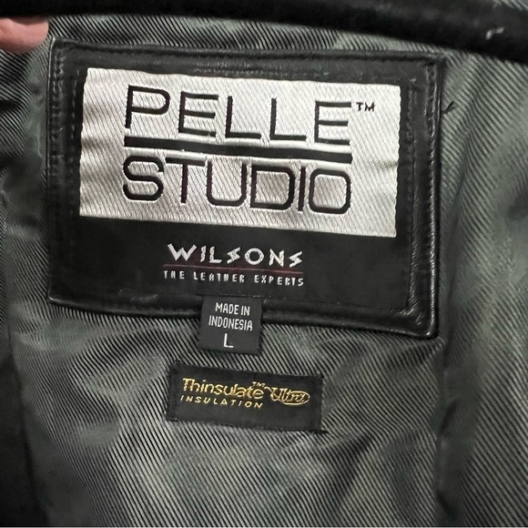 Wilson’s Leather Pelle Studio Insulated Leather Jacket Coat - Picture 7 of 15